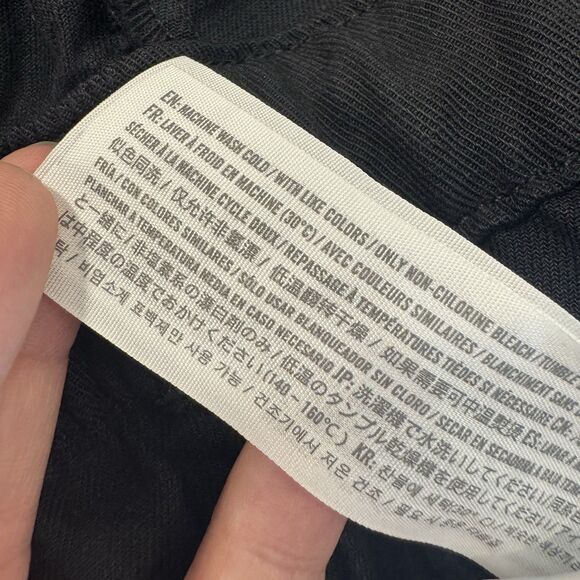 Abercrombie & Fitch Long Sleeve Utility Jumpsuit Size M Black Chambray Workwear - Picture 8 of 8